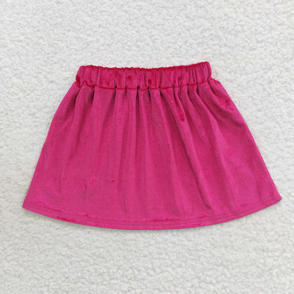Hot Pink Velvet Girls SKirts