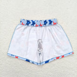 Stars Blue Boys 4th of July Swimming Trunks