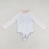 Watermelon Flamingo Light Girls Swimsuits