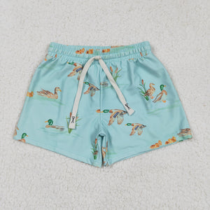 Duck Bluish-Green Boys Swimming Trunks