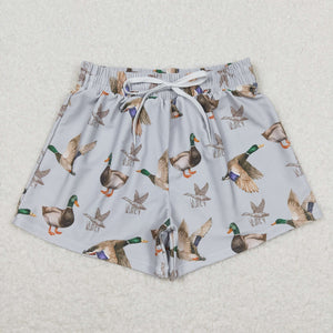 Duck Gray Boys Swimming Trunks