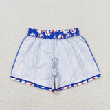 Baseball Blue Boys Swimming Trunks