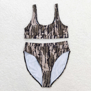 Green Camo Adult Swimsuits