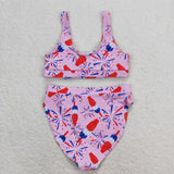 Adult Fireworks Popsicle Pink 4th of July Swimsuits