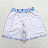 Adult Fireworks Popsicle Blue 4th of July Swimming Trunks