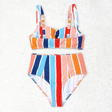 Colorful Stripe Adult Swimsuits