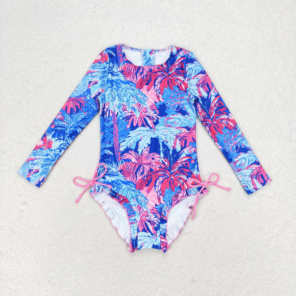 Palm Blue Girls Swimsuits