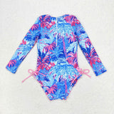 Palm Blue Girls Swimsuits