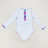 Palm Blue Girls Swimsuits