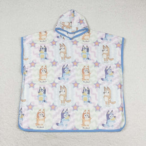 Cartoon Dogs Stars Bathrobe