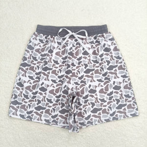 Adult Gray Camo Swimming Trunks