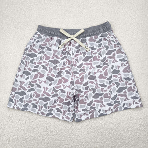Adult Gray Camo Swimming Trunks