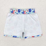 Smile Stars Blue Boys 4th of July Swimming Trunks