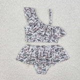 Camo Gray Girls Swimsuits