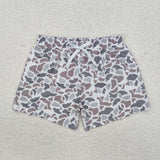 Brown Gray Camo Boys Swimming Trunks