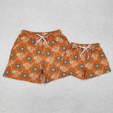 Adult Highland Cow Aztec Men Swimming Trunks