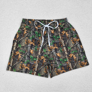 Adult Branches Leaves Camo Men Swimming Trunks