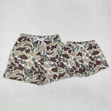 Adult Camo Brown Green Men Swimming Trunks