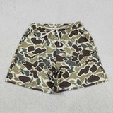 Adult Camo Brown Green Men Swimming Trunks