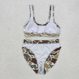 Camo Brown Green Adult Swimsuits