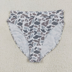 Gray Camo Adult Swimsuits-Top Bummie