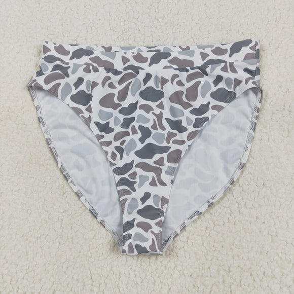 Gray Camo Adult Swimsuits-Top Bummie