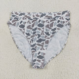 Gray Camo Adult Swimsuits-Top Bummie
