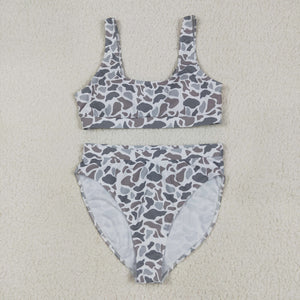 Gray Camo Adult Swimsuits