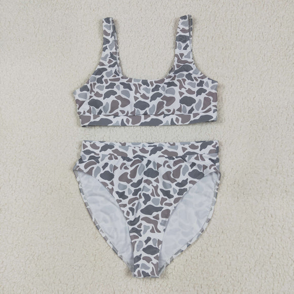 Gray Camo Adult Swimsuits