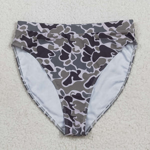 Dark Brown Green Camo Adult Swimsuits-Bummie