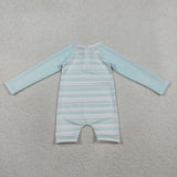 Sky Blue Stripe Boys Swimsuits