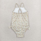 Floral Polka Dots Bows Girls Swimsuits