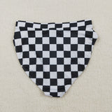 Black White Plaid Adult Swimsuits-Top Bummie