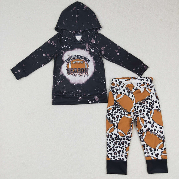 Touchdown Season Football Black Boys Fall Hoodie Sets