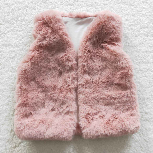 Pink Kids Plush Vest