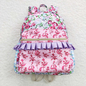 Floral Purple Ruffles Backpack