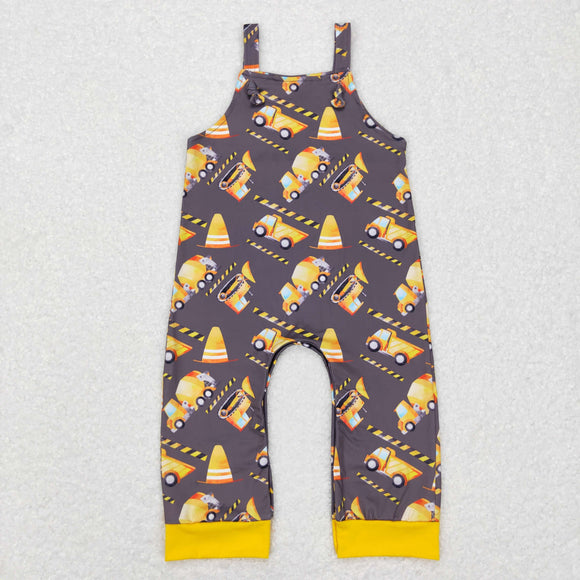 Construction Truck Gray Boys Summer Romper