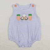 Bunny Carrot Stripe Boys Easter Romper