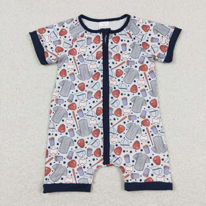 Baseball Stars Boys Summer Romper