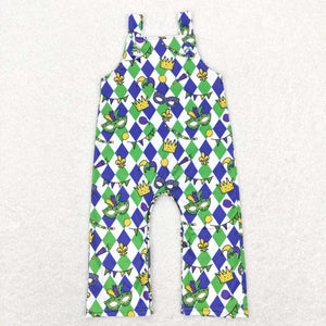 Mask Rhomboid Baby Mardi Gras Romper