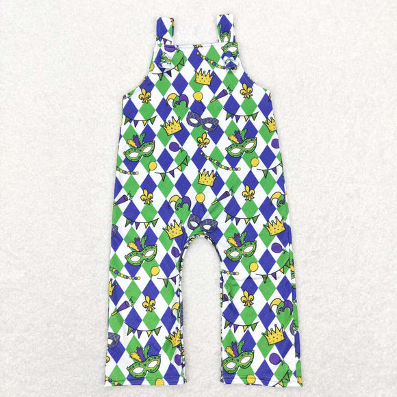Mask Rhomboid Baby Mardi Gras Romper