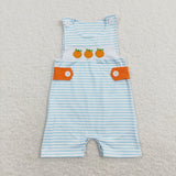 Orange Blue Stripe Boys Summer Romper