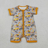 Dig Construction Truck Boys Summer Romper