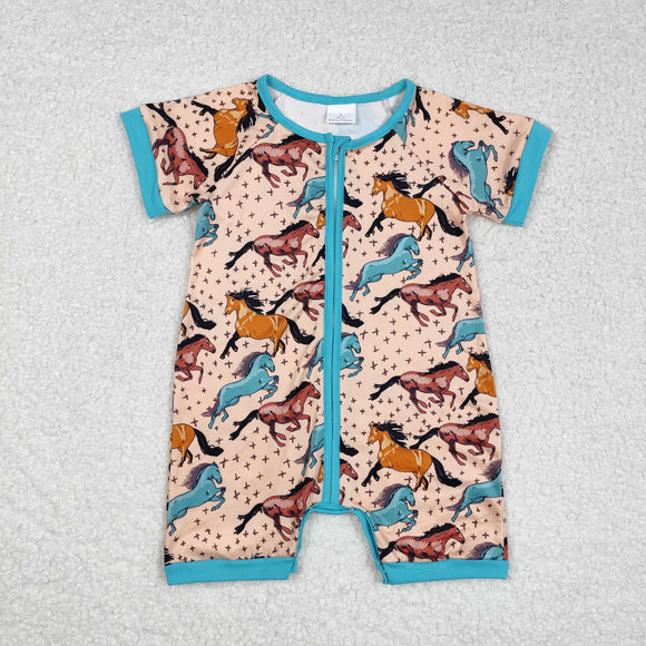 Horses Boys Summer Romper