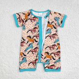 Horses Boys Summer Romper