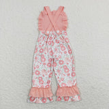 Floral Pink Girls Jumpsuit