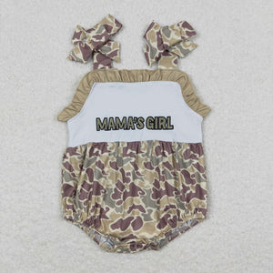 Mama's Girl Camo Ruffles Girls Summer Romper