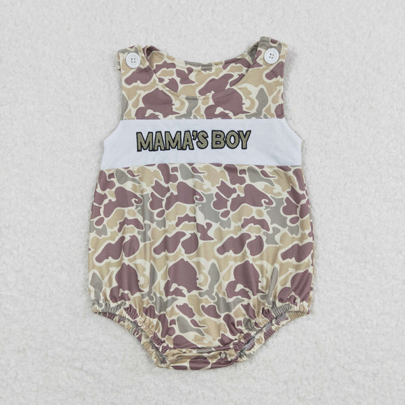 Mama's Boy Camo Boys Summer Romper