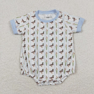 Duck Blue White Boys Summer Romper