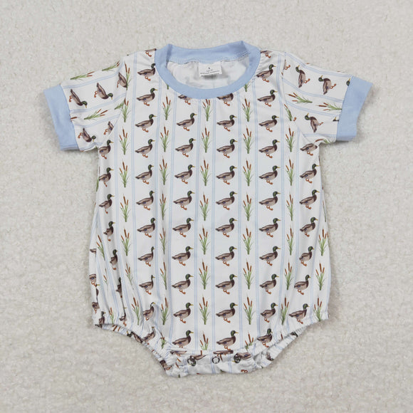 Duck Blue White Boys Summer Romper